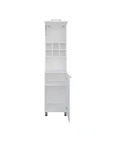 Ashford Kitchen Pantry, 2 Doors, 4 Legs, 8 Shelves, White