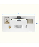Flexispot E7-commercial 48 W Electric Adjustable Standing Desk, Rectangular Chipboard Top and Base , All White