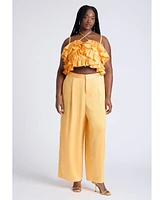 Eloquii Plus Wide Leg Pant With Pleat