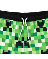 Minecraft Boys Creeper Swim Trunks Bathing Suit