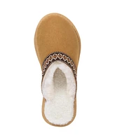 Braid Trim Sheepskin Shearling Clog