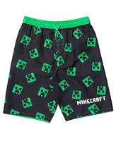 Minecraft Boys Steve Creeper Alex Skeleton Swim Trunks Bathing Suit to