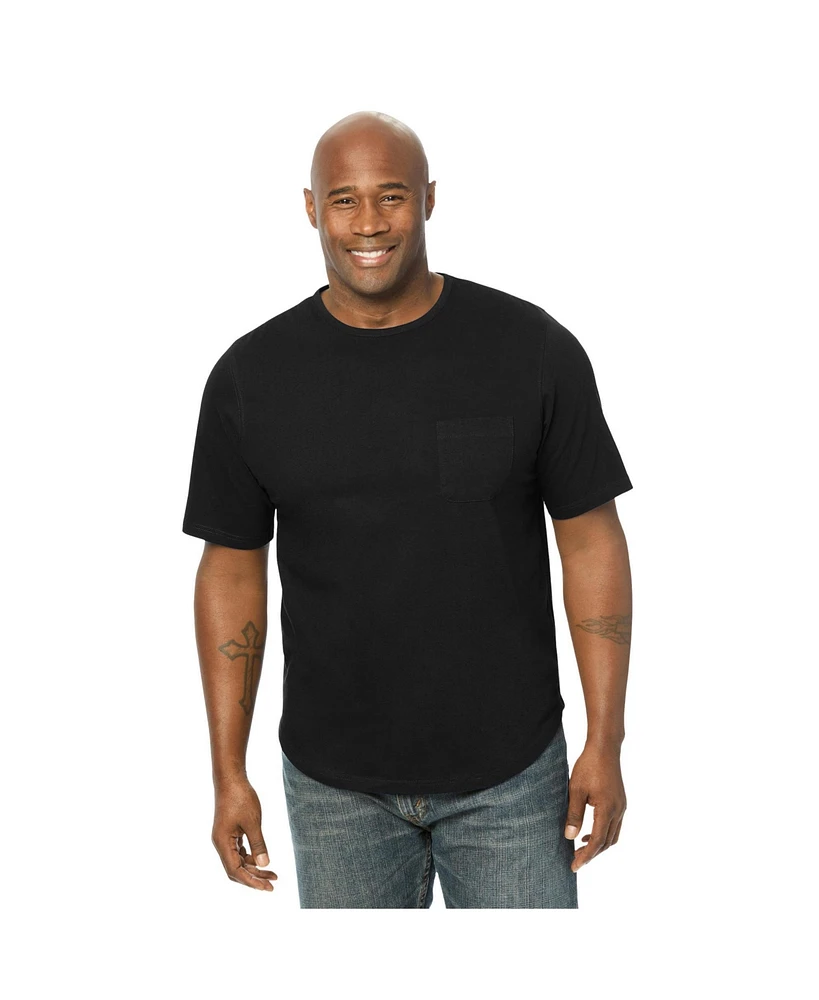 KingSize Big & Tall Curved Hem Silver Cooling Pocket Crewneck