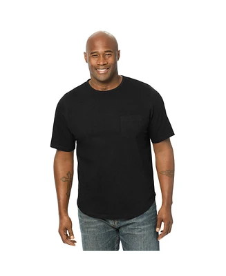 KingSize Big & Tall Curved Hem Silver Cooling Pocket Crewneck