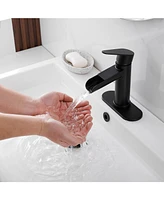 Waterfall Single Handle Single Hole Farmhouse Bathroom Faucet