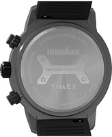 Timex Men's Chronograph Black Silicone Watch, 44mm