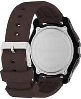 Timex Men's Chronograph Brown Silicone Watch, 49mm