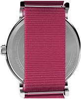 Timex Women's Quartz Analog Pink Nylon Watch, 38mm