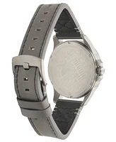 Avi-8 Men's Hawker Harrier Farley Multifunction Gray Leather Strap Watch, 44mm