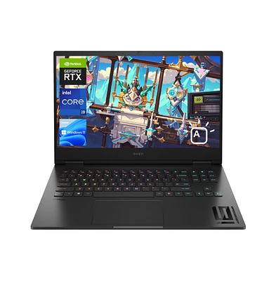Hp Omen 16.1" Gaming Traditional Laptop Intel Core i9 14900HX 16GB Ram Nvidia GeForce Rtx 4070 512GB Ssd Storage Windows 11 Home Fhd 165Hz - Black