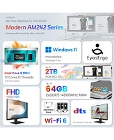 Msi Modern AP242P 23.8" Daily All-in-One Intel Core 5 120U 16GB Ram Intel Graphics 1TB Ssd Storage Windows 11 Pro Fhd 60Hz - Black