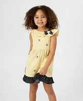 Rare Editions Toddler and Little Girls Bumble Bee Seersucker Dress