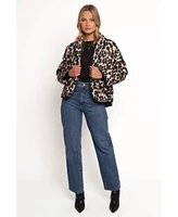 Petal and Pup Women's Marcos Leopard Print Quilted Jacket