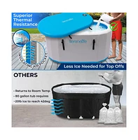 SereneLife Inflatable Cold Plunge Tub - Oversized Ice Bath for Recovery & Therapy
