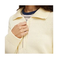 Cotton On Women's Half Zip Collar Pullover