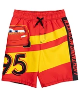 Cars Boys Disney Pixar Lightning McQueen Rash Guard and Swim Trunks Outfit Set