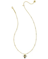 Kendra Scott 14k Gold-Plated Crystal Bee 18" Adjustable Pendant Necklace - Gold Black