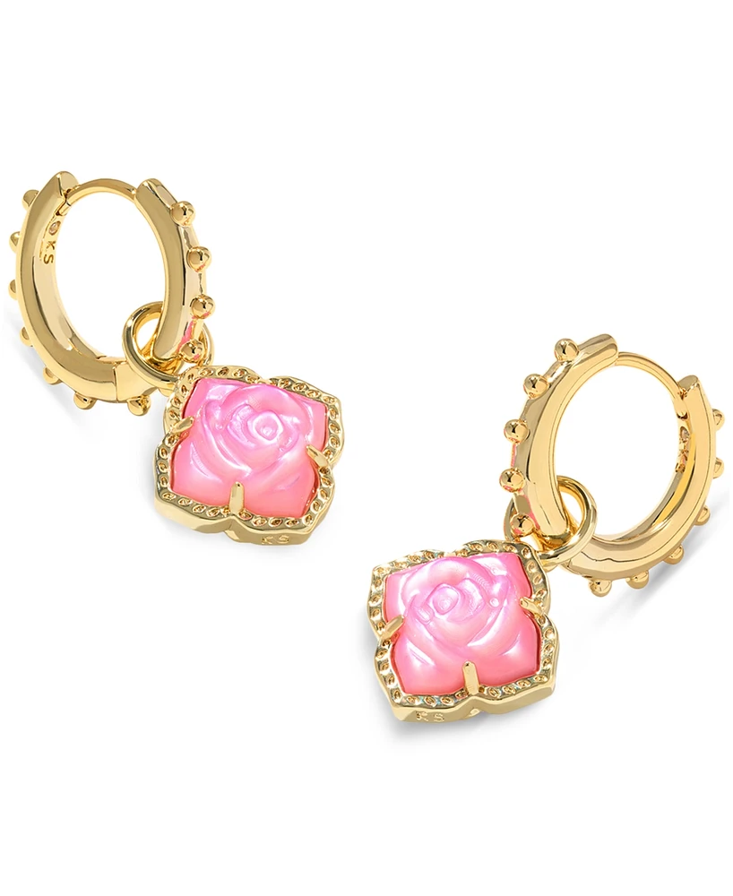 Kendra Scott 14k Gold-Plated Removable Rose Charm Huggie Hoop Earrings