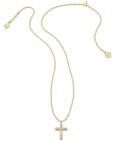 Kendra Scott Gold-Tone Cross Crystal 19" Pendant Necklace
