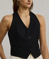 Lauren Ralph Petite Cotton-Blend Vest