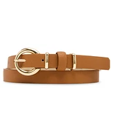 Steve Madden Saffiano Polyurethane Buckle Belt