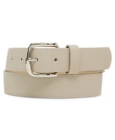 Steve Madden Topstitched Textured Polyurethane Belt
