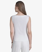 Halston Women's Studded Sleeveless Top