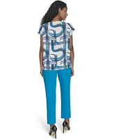 Calvin Klein Petite Printed Cap Sleeve Top
