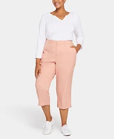 Nydj Plus Linen-Blend Stretch Utility Pants