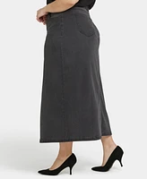 Nydj Plus High Rise Long Skirt