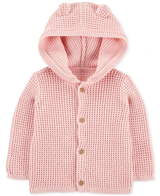 Carter's Baby Girls Cotton Hooded Cardigan