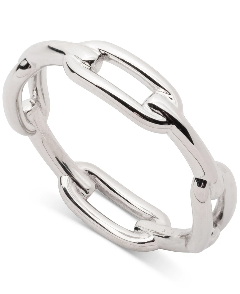 Lauren Ralph Lauren Sterling Silver Link Stack Ring