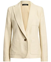 Lauren Ralph Women's Linen-Blend Twill Blazer