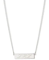 Lauren Ralph Lauren Sterling Silver Logo Script Pendant Necklace, 16" + 3" extender