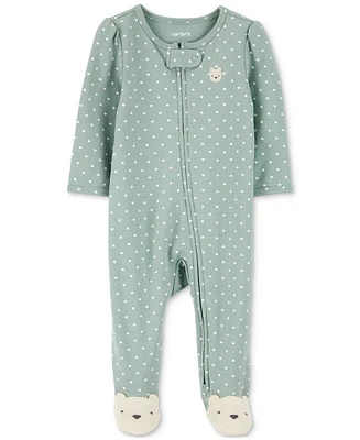 Carter's Baby Girls Cotton Bear Sleep & Play Pajamas