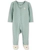 Carter's Baby Girls Cotton Bear Sleep & Play Pajamas