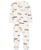 Carter's Baby Boys 1-Piece Truck-Print 100% Snug-Fit Cotton Footed Pajamas