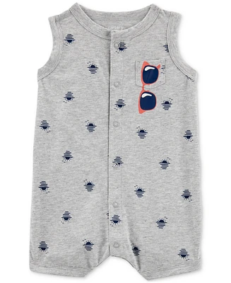 Carter's Baby Boys Printed Sunglasses One-Piece Romper