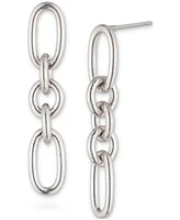 Lauren Ralph Lauren Sterling Silver Link Linear Drop Earrings