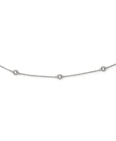 Lauren Ralph Lauren Sterling Silver Cubic Zirconia Station Flex Bracelet