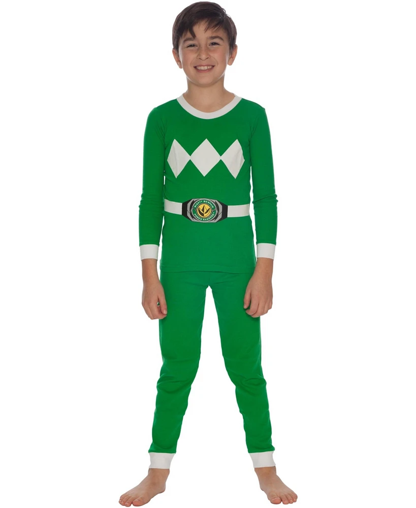 Power Rangers Big Boys Power Ranger Pajama Set Green