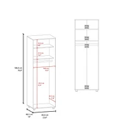 Pisinemo Armoire with 2 Doors and Hanging Rod, White