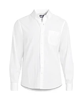 Lands' End Men's Long Sleeve Seersucker Shirt