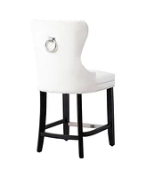 WestinTrends Tufted Velvet Counter Stool