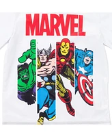 Avengers Toddler Boys Marvel Spider-Man Captain America Hulk Iron Man Pullover Rash Guard & Swim Trunks Outfit Set to