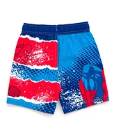 Spider-Man Boys Marvel Upf 50+ Rash Guard and Swim Trunks Outfit Set