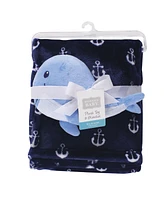 Hudson Baby Infant Boy Plush Blanket with Toy, Aztec Bear, One
