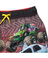 Monster Jam Toddler Boys Swim Trunks Bathing Suit