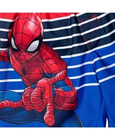 Spider-Man Toddler Boys Marvel Upf 50+ Cosplay Rash Guard and Swim Trunks Outfit Set