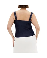 City Chic Plus Abbie Denim Top